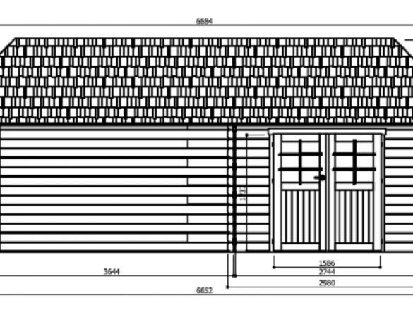 Abri 28 mm york 8,88m² s8509 - 298 x 298 + 364 cm