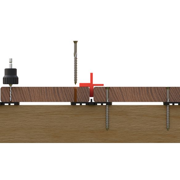 Lame de terrasse en ipé lisse à visser Long. 2,15 m - 140x20 mm