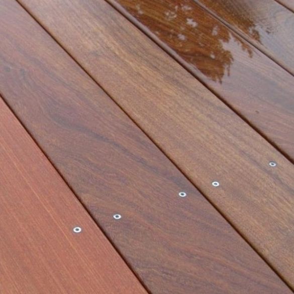 Lame de terrasse en ipé lisse à visser Long. 2,15 m - 140x20 mm