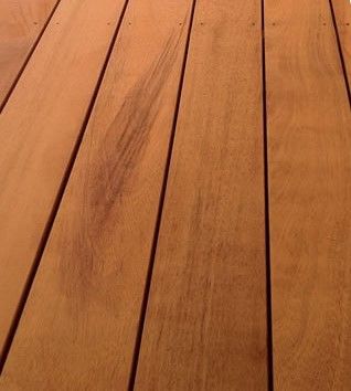 Lame de terrasse bois exotique IPÉ large - 185x20 mm - Long. 2,15 m