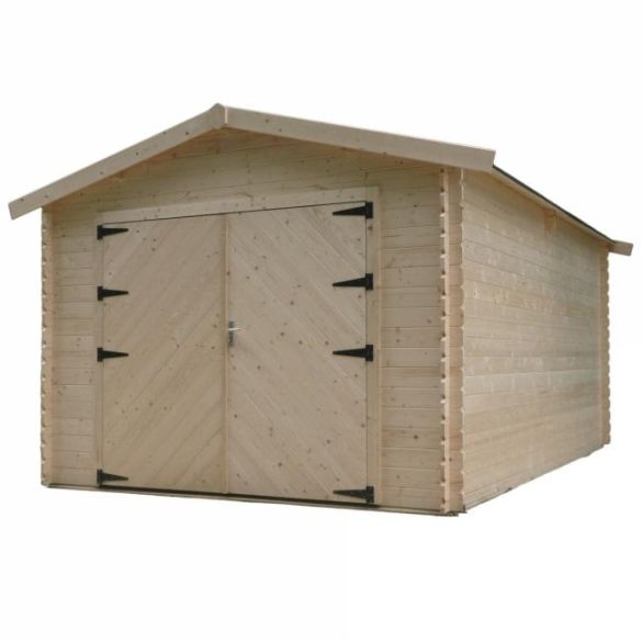 Garage bois 28 mm traditional 18,19 m² - 358x508 cm
