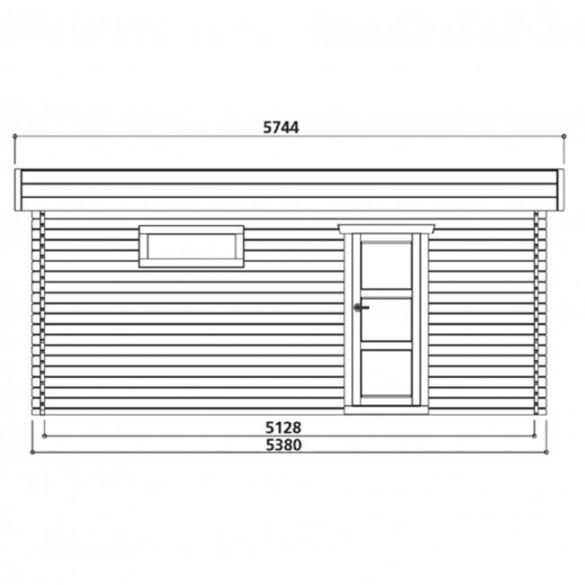 Garage bois 40 mm Modern 19,26 m² 358x538 cm