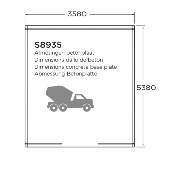Garage 40 mm Modern 19,26 m² porte motorisée 358x538 cm