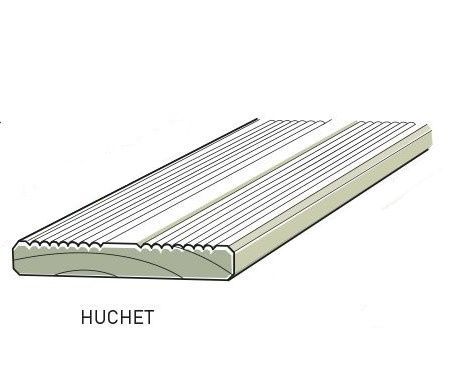 Lame terrasse cl4 vert 2400x145x22 mm en pin strié selection
