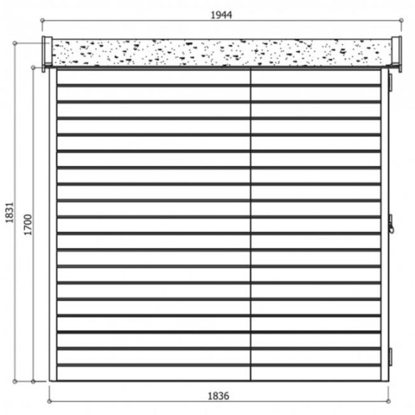 Armoire de rangement 183 x 90 cm traitée autoclave