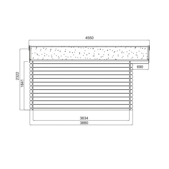 Abri de jardin en bois 34 mm LINZ - 388 x 388 cm - 15,05 m²