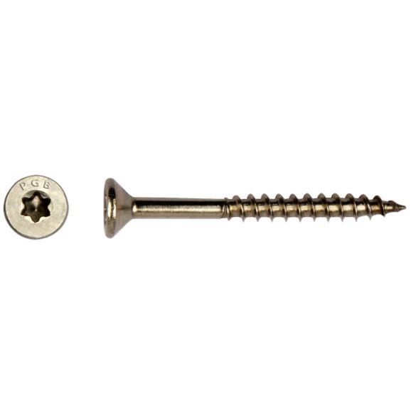 Vis A2 Inox Ø 5x80 mm Tête fraisée TX25 - Boîte de 200 vis