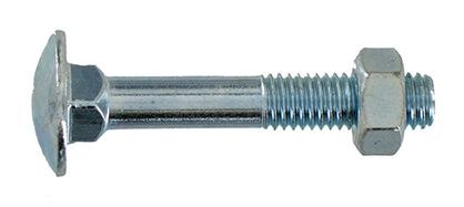 Boulon TRCC avec écrou Ø 10x80 mm - acier zingué - Boîte de 50