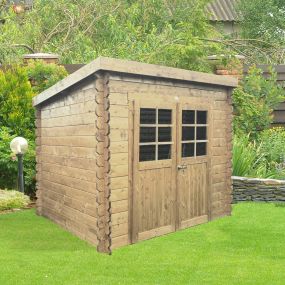 Abri de jardin en bois STENDAL 248 x 198 cm en Bois brut 19 mm