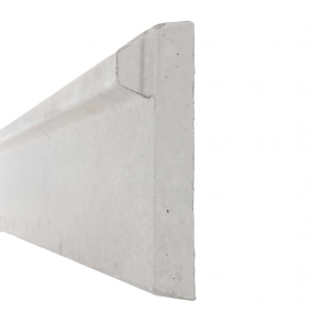Plaque de soubassement béton avec demi‑chaperon pour clôture rigide