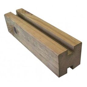 Poteau intermédiaire 90x90 mm en pin autoclave L. 3,00 m pour lames 25 mm