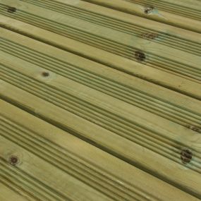 Lame terrasse bois striée 4,80 m en pin du nord - 145x27 mm - classe 4