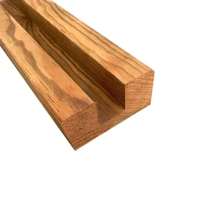 Poteau bois 90x45 mm L.2,00 m traité Classe 4 marron - Rainure 25 mm