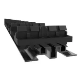 Flatrail alu noir 55/12 Long. 1,984 m+ 32 clips pour fixation de 16 lames 120 mm - GRAD