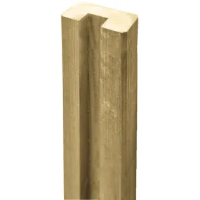 Poteau bois 90x45 mm L.2,00 m en pin traité Classe 4 VERT - Rainure 25 mm