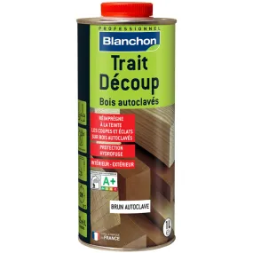 TRAIT'DECOUP spécial bois autoclavés marron - 1 litre - BLANCHON