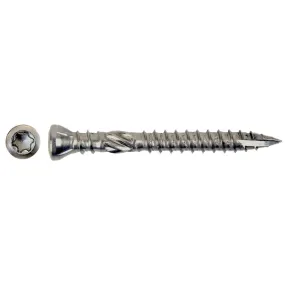 Vis terrasse double filetage A2 inox Ø5x50 mm pour bois dur - Bte 200 vis