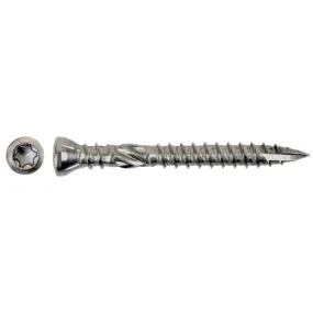 Vis terrasse double filetage A2 inox Ø5x60 mm pour bois dur - Bte 200 vis