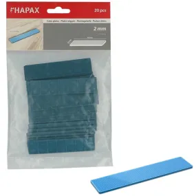 20 Cales plates 2 mm pour lambourdes terrasse HAPAX