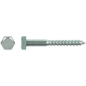 Vis bois Tirefond tête hexagonale Ø6x60 mm DIN 571 acier zingué - Boîte de 200