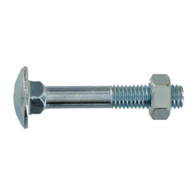 Boulon TRCC avec écrou Ø 10x80 mm - acier zingué - Boîte de 50